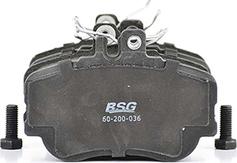 BSG BSG 60-200-036 - Тормозные колодки, дисковые, комплект autosila-amz.com