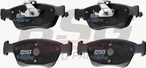 BSG BSG 60-202-016 - Тормозные колодки, дисковые, комплект autosila-amz.com