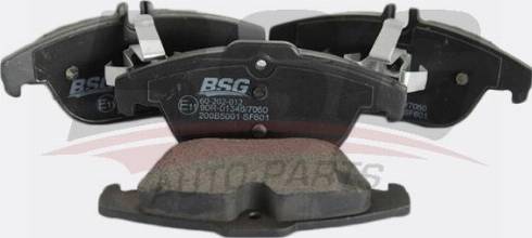 BSG BSG 60-202-012 - Тормозные колодки, дисковые, комплект autosila-amz.com
