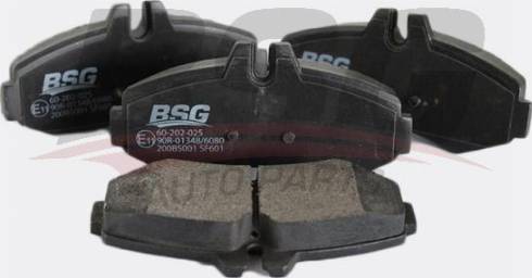 BSG BSG 60-202-025 - Тормозные колодки, дисковые, комплект autosila-amz.com