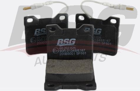 BSG BSG 60-202-026 - Тормозные колодки, дисковые, комплект autosila-amz.com
