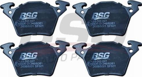 BSG BSG 60-202-027 - Тормозные колодки, дисковые, комплект autosila-amz.com