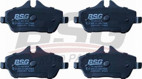 BSG BSG 15-202-014 - Тормозные колодки, дисковые, комплект autosila-amz.com