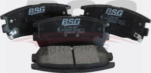BSG BSG 16-202-001 - Тормозные колодки, дисковые, комплект autosila-amz.com