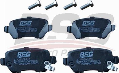 BSG BSG 16-202-010 - Тормозные колодки, дисковые, комплект autosila-amz.com