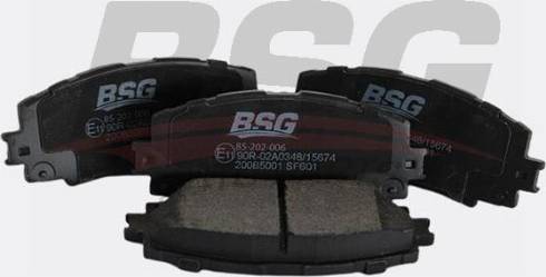 BSG BSG 85-202-006 - Тормозные колодки, дисковые, комплект autosila-amz.com