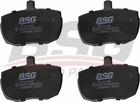 BSG BSG 30-202-008 - Тормозные колодки, дисковые, комплект autosila-amz.com