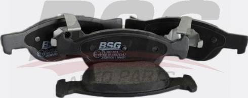 BSG BSG 25-202-001 - Тормозные колодки, дисковые, комплект autosila-amz.com