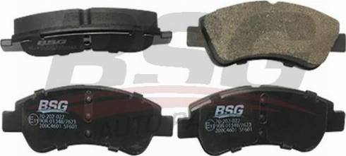 BSG BSG 70-202-022 - Тормозные колодки, дисковые, комплект autosila-amz.com