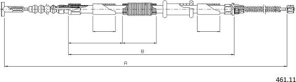Cabor 461.11 - Тросик, cтояночный тормоз autosila-amz.com