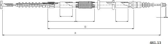 Cabor 461.13 - Тросик, cтояночный тормоз autosila-amz.com