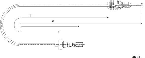 Cabor 463.1 - Тросик газа autosila-amz.com