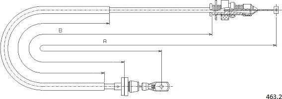 Cabor 463.2 - Тросик газа autosila-amz.com