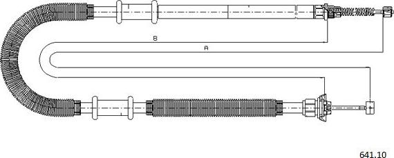 Cabor 641.10 - Тросик, cтояночный тормоз autosila-amz.com