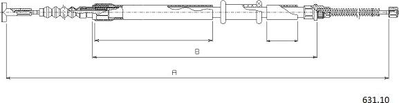 Cabor 631.10 - Тросик, cтояночный тормоз autosila-amz.com