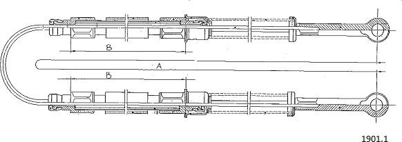 Cabor 1901.1 - Тросик, cтояночный тормоз autosila-amz.com
