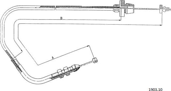 Cabor 1903.10 - Тросик газа autosila-amz.com