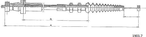 Cabor 1903.7 - Тросик газа autosila-amz.com