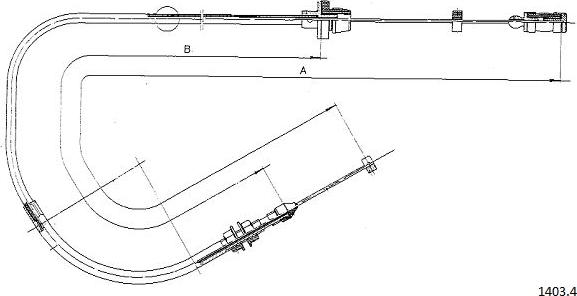 Cabor 1403.4 - Тросик газа autosila-amz.com