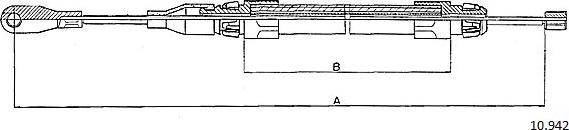 Cabor 10.942 - Тросик, cтояночный тормоз autosila-amz.com