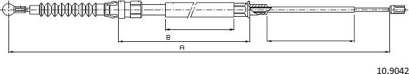 Cabor 10.9042 - Тросик, cтояночный тормоз autosila-amz.com