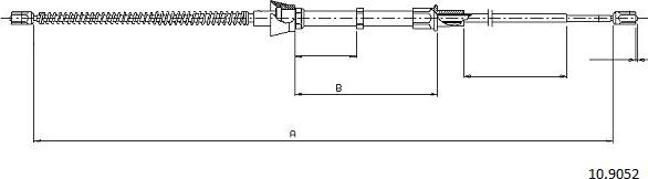 Cabor 10.9052 - Тросик, cтояночный тормоз autosila-amz.com