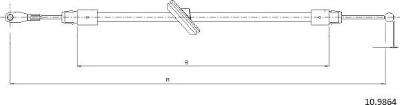 Cabor 10.9864 - Тросик, cтояночный тормоз autosila-amz.com