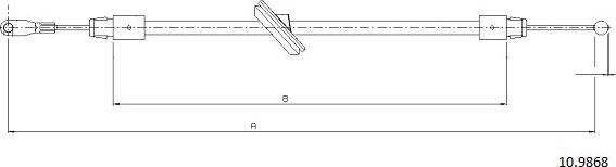 Cabor 10.9868 - Тросик, cтояночный тормоз autosila-amz.com