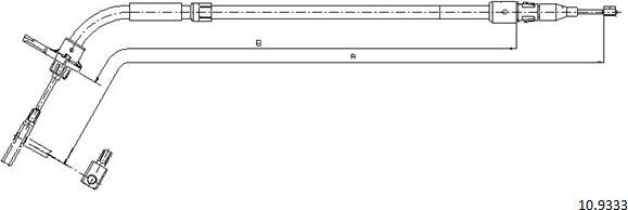 Cabor 10.9333 - Тросик, cтояночный тормоз autosila-amz.com