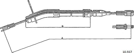 Cabor 10.937 - Тросик, cтояночный тормоз autosila-amz.com
