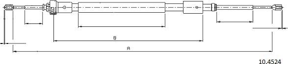 Cabor 10.4524 - Тросик, cтояночный тормоз autosila-amz.com