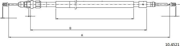 Cabor 10.4521 - Тросик, cтояночный тормоз autosila-amz.com