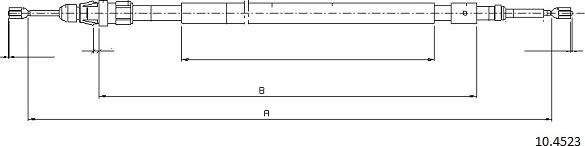 Cabor 10.4523 - Тросик, cтояночный тормоз autosila-amz.com