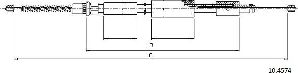 Cabor 10.4574 - Тросик, cтояночный тормоз autosila-amz.com