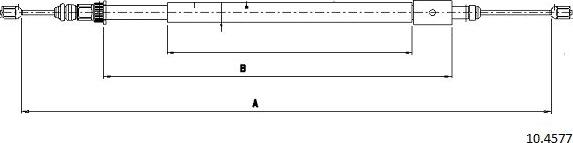 Cabor 10.4577 - Тросик, cтояночный тормоз autosila-amz.com