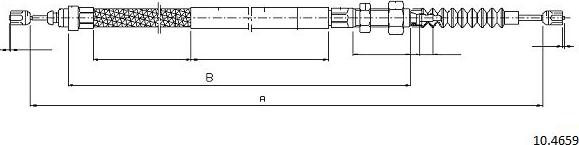 Cabor 10.4659 - Тросик, cтояночный тормоз autosila-amz.com