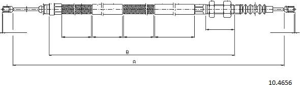 Cabor 10.4656 - Тросик, cтояночный тормоз autosila-amz.com