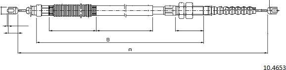 Cabor 10.4653 - Тросик, cтояночный тормоз autosila-amz.com