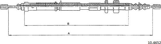 Cabor 10.4652 - Тросик, cтояночный тормоз autosila-amz.com