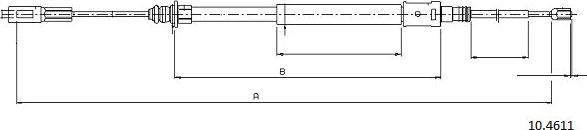 Cabor 10.4611 - Тросик, cтояночный тормоз autosila-amz.com