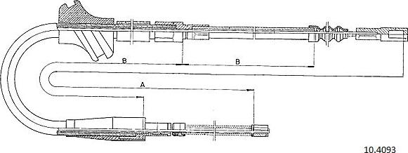 Cabor 10.4093 - Тросик, cтояночный тормоз autosila-amz.com