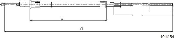 Cabor 10.4154 - Тросик, cтояночный тормоз autosila-amz.com