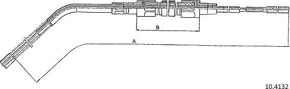 Cabor 10.4132 - Трос стояночного тормоза, левый autosila-amz.com