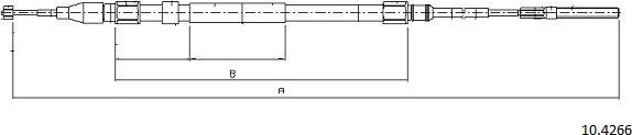 Cabor 10.4266 - Тросик, cтояночный тормоз autosila-amz.com