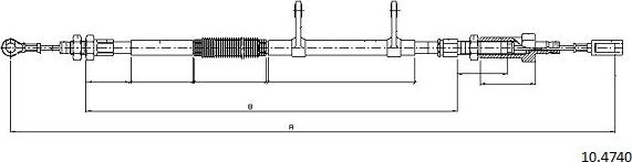 Cabor 10.4740 - Тросик, cтояночный тормоз autosila-amz.com