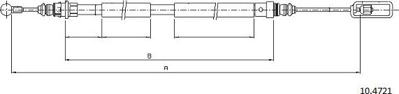 Cabor 10.4721 - Тросик, cтояночный тормоз autosila-amz.com