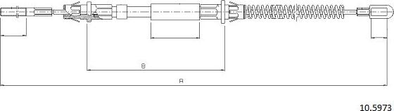 Cabor 10.5973 - Тросик, cтояночный тормоз autosila-amz.com