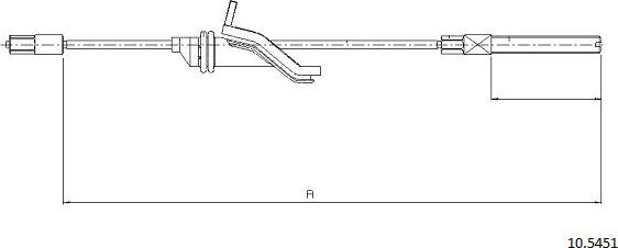 Cabor 10.5451 - Тросик, cтояночный тормоз autosila-amz.com