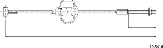Cabor 10.5416 - Тросик, cтояночный тормоз autosila-amz.com