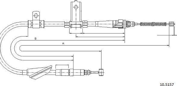Cabor 10.5157 - Тросик, cтояночный тормоз autosila-amz.com
